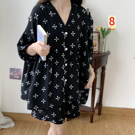 24HH186.12 - BỘ MẶC NHÀ CHO NỮ CHẤT MÁT