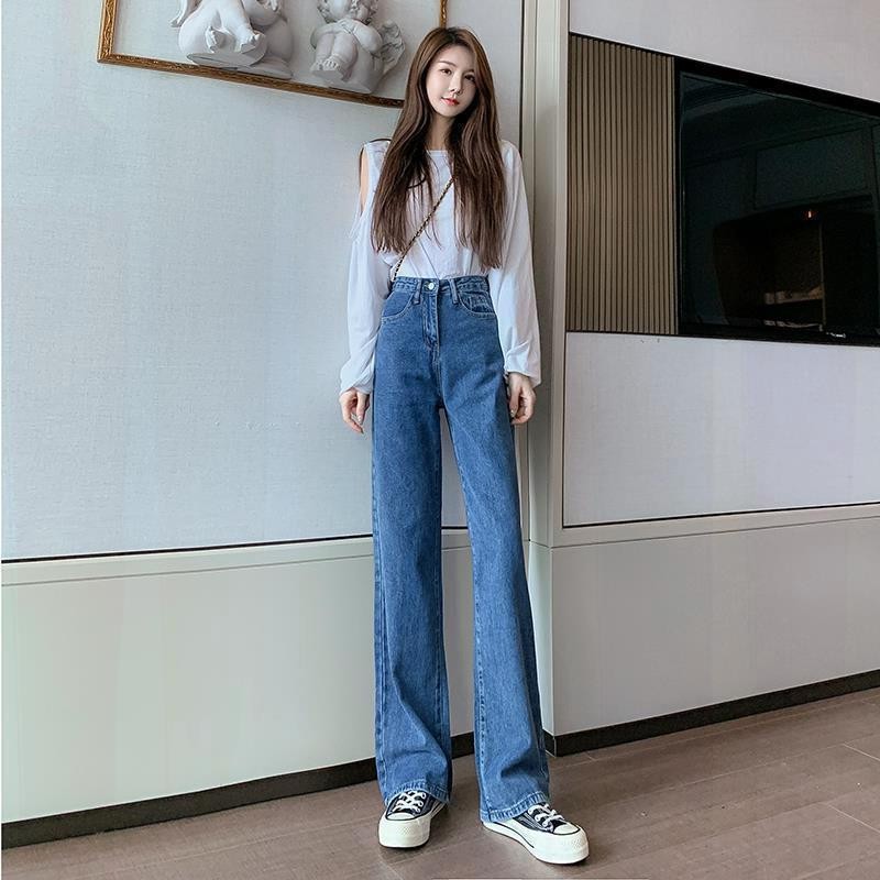 24HH186.11 - QUẦN JEANS SUÔNG HACK DÁNG
