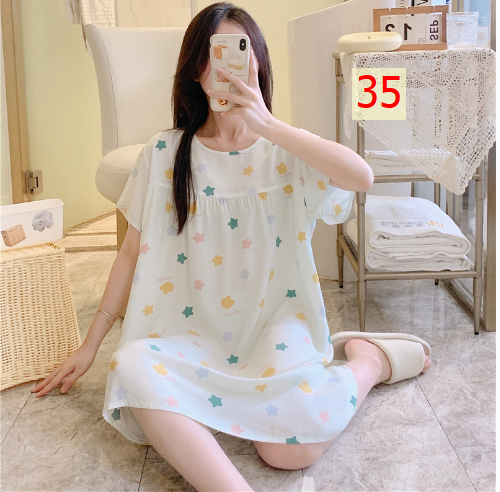 24HA226.25 - VÁY NGỦ LANH LỤA CHO NỮ