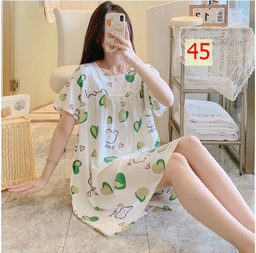 24HA226.25 - VÁY NGỦ LANH LỤA CHO NỮ