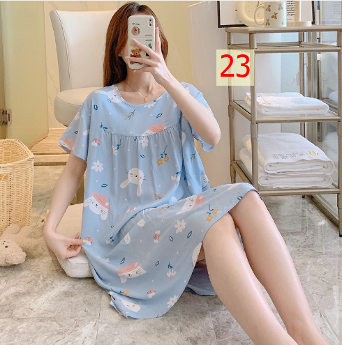 24HA226.25 - VÁY NGỦ LANH LỤA CHO NỮ