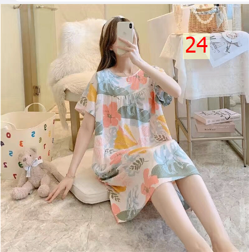 24HA226.25 - VÁY NGỦ LANH LỤA CHO NỮ