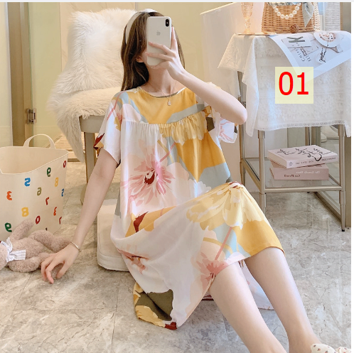 24HA226.25 - VÁY NGỦ LANH LỤA CHO NỮ