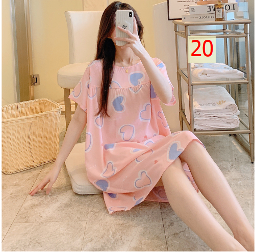 24HA226.25 - VÁY NGỦ LANH LỤA CHO NỮ