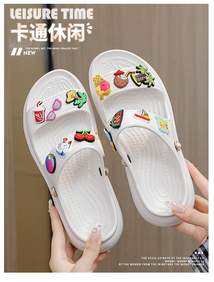 24HA226.32 - DÉP NỮ ĐẾ DÀY SIÊU NHẸ KÈM STICKER