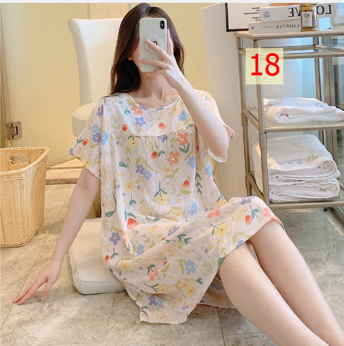 24HA226.25 - VÁY NGỦ LANH LỤA CHO NỮ