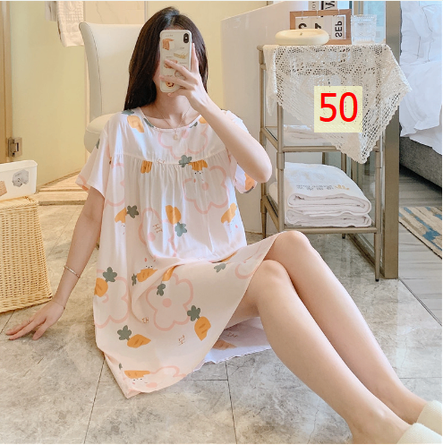 24HA226.25 - VÁY NGỦ LANH LỤA CHO NỮ
