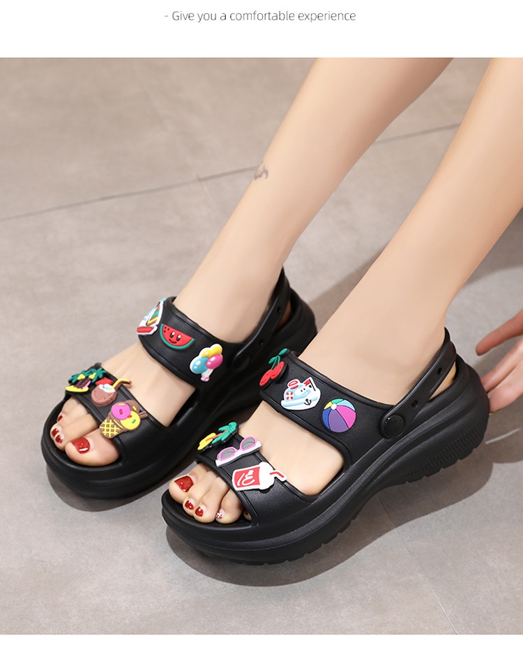 24HA226.32 - DÉP NỮ ĐẾ DÀY SIÊU NHẸ KÈM STICKER