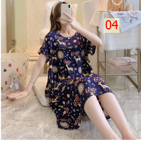 24HA226.25 - VÁY NGỦ LANH LỤA CHO NỮ