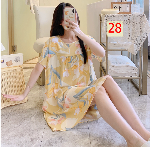 24HA226.25 - VÁY NGỦ LANH LỤA CHO NỮ