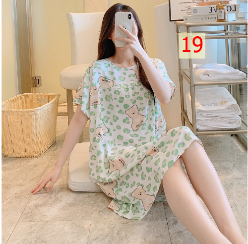 24HA226.25 - VÁY NGỦ LANH LỤA CHO NỮ