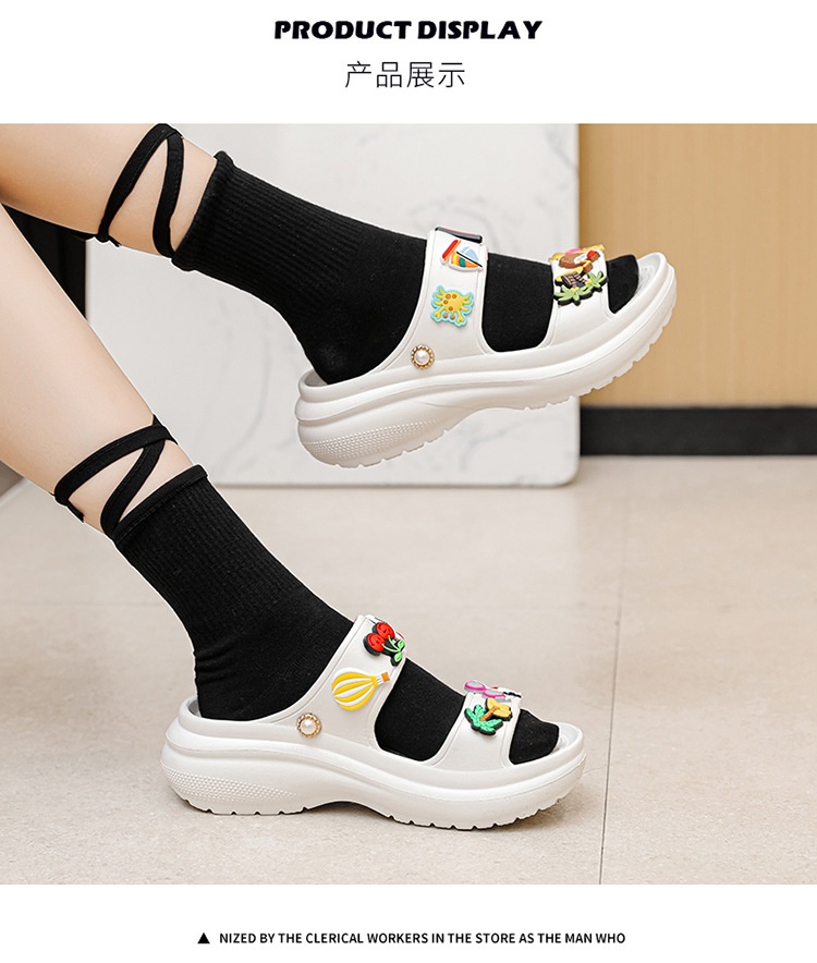 24HA226.32 - DÉP NỮ ĐẾ DÀY SIÊU NHẸ KÈM STICKER