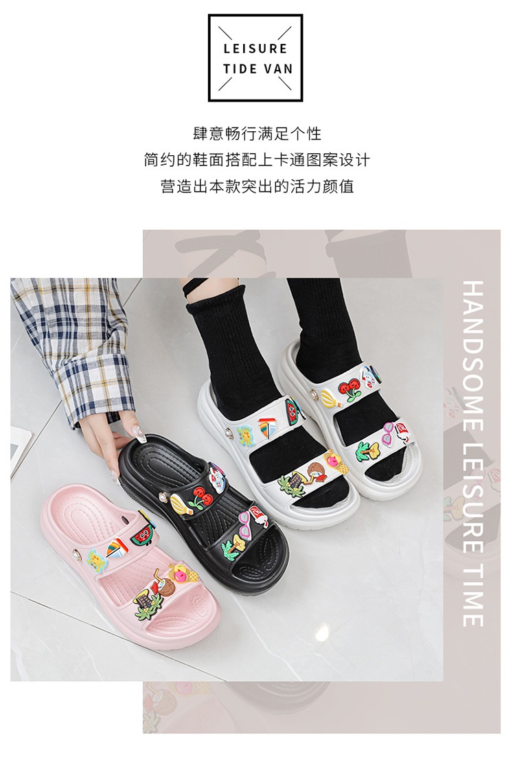 24HA226.32 - DÉP NỮ ĐẾ DÀY SIÊU NHẸ KÈM STICKER