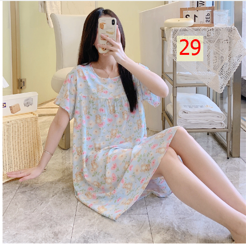 24HA226.25 - VÁY NGỦ LANH LỤA CHO NỮ
