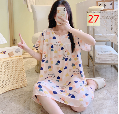 24HA226.25 - VÁY NGỦ LANH LỤA CHO NỮ