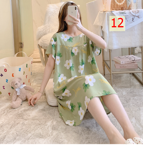 24HA226.25 - VÁY NGỦ LANH LỤA CHO NỮ