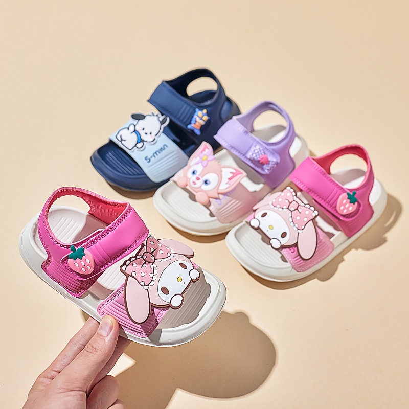24HA236.28 - SANDAL SIÊU NHẸ PHỐI MÀU GẮN KUROMI