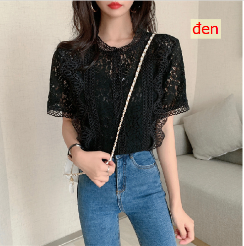 24HA256.01 - SƠ MI PHỐI REN NỮ