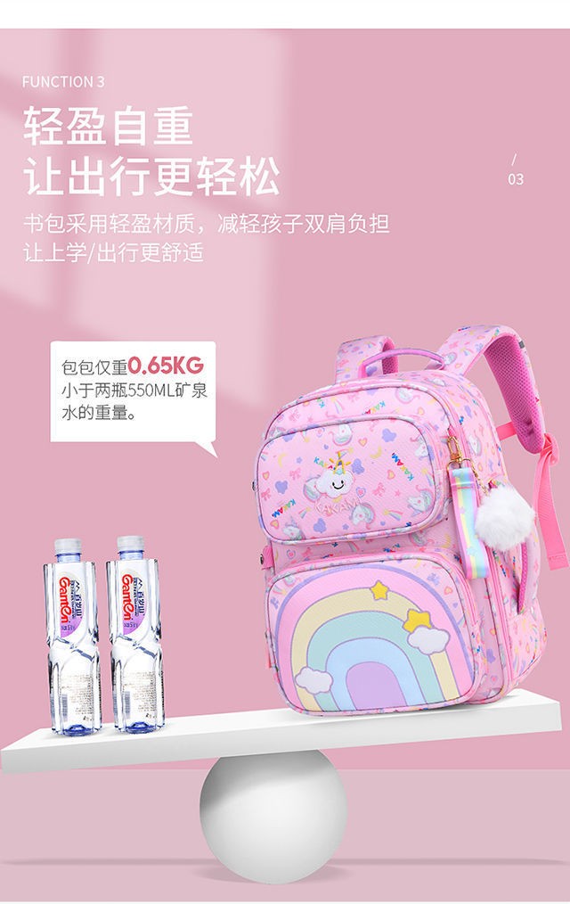24HA256.04 - BA LÔ GỌN NHẸ CẦU VỒNG BÉ GÁI