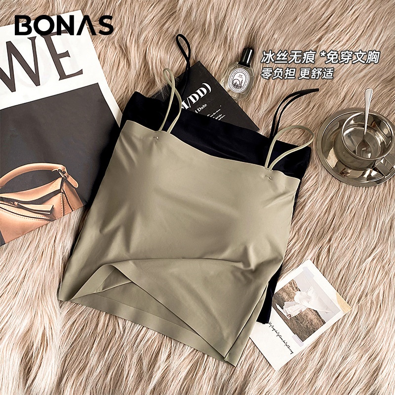 24HA256.08 - ÁO ỐNG 2 DÂY KÈM BRA HÃNG BONAS
