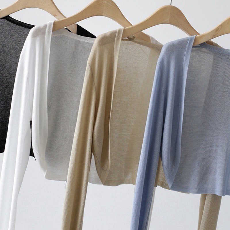 24HA266.03 - SET 2 ÁO CARDIGAN KHOÁC NGOÀI TƠ MỎNG