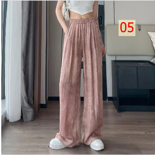 24HA296.01 - QUẦN LỤA NHUỘM ỐNG RỘNG MOTIE