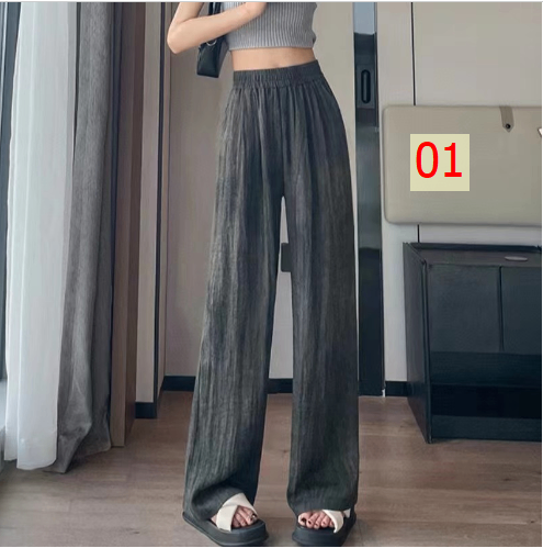 24HA296.01 - QUẦN LỤA NHUỘM ỐNG RỘNG MOTIE