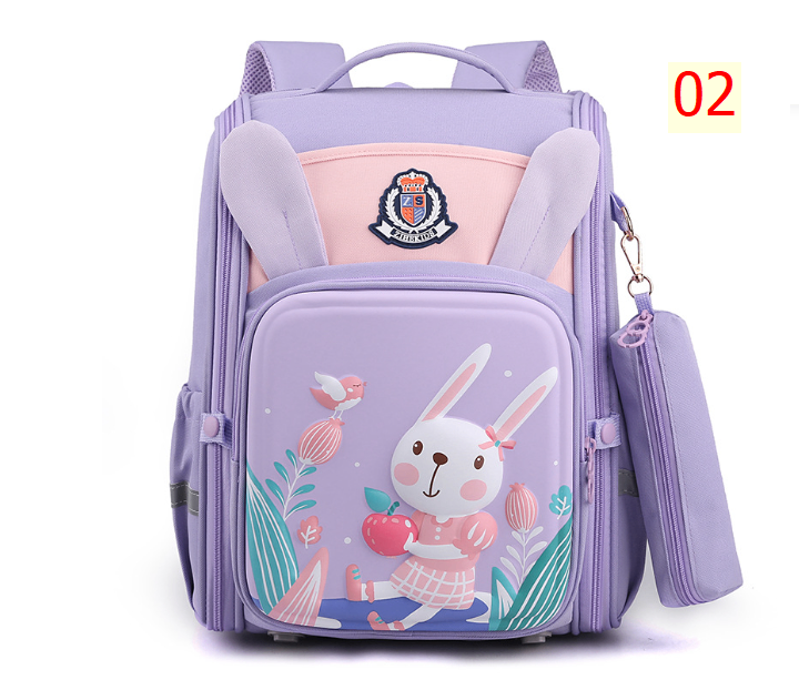 24HA17.17 - BALO THỎ 3D KÈM TÚI BÚT CHO BÉ