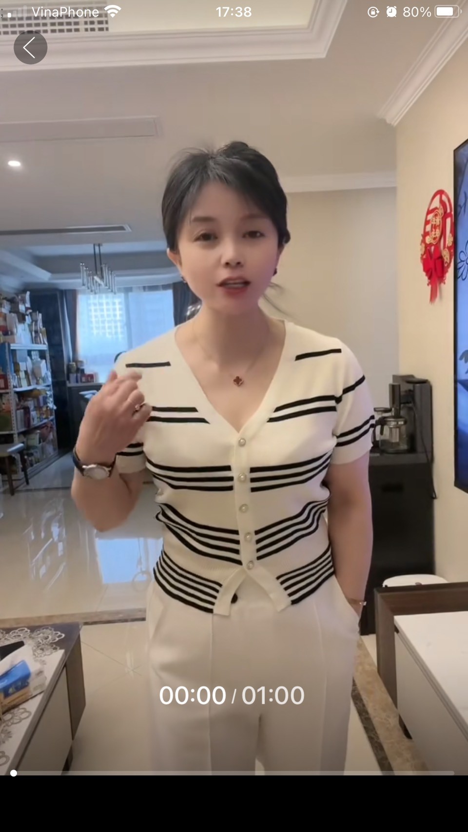 24HA17.34 - CACHE CACHE PHÁP SỌC NGẮN TAY DỆT KIM CARDIGA