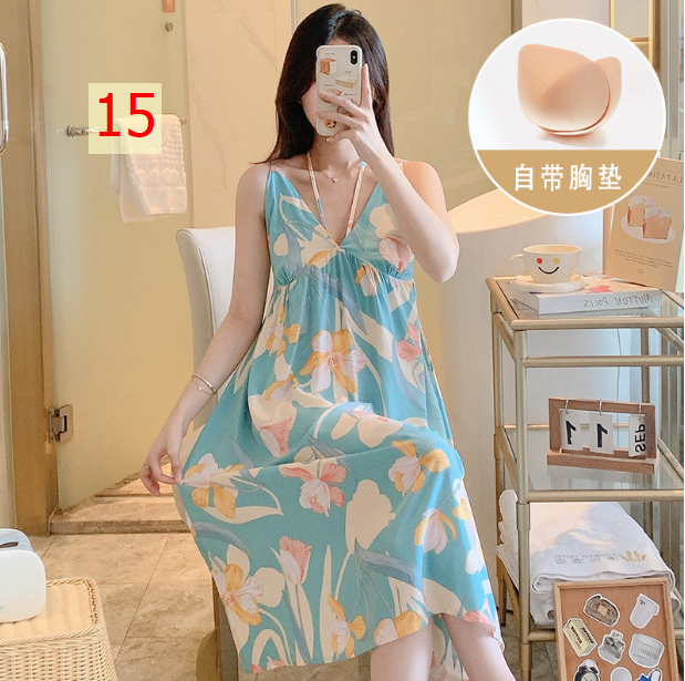 24HA27.07 - VÁY LANH MỀM MÁT MÙA HÈ CÓ KÈM ĐỆM NGỰC