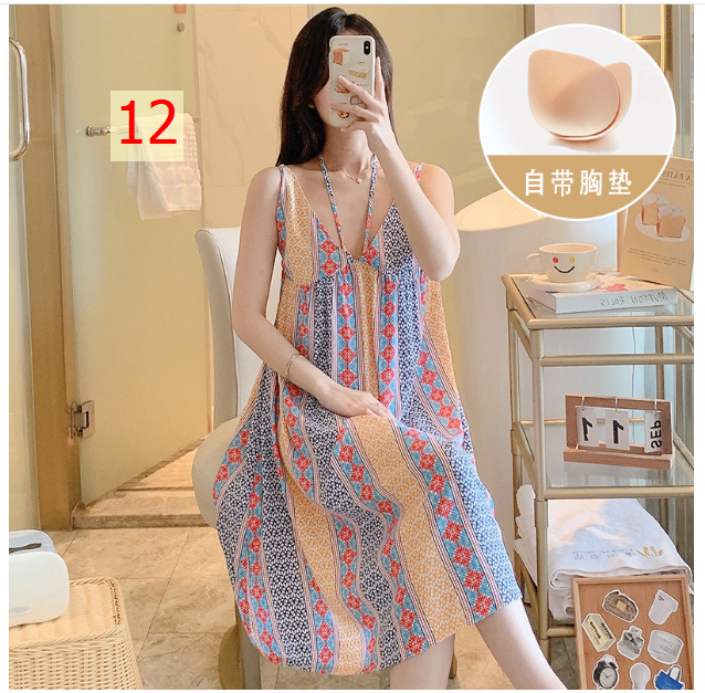 24HA27.07 - VÁY LANH MỀM MÁT MÙA HÈ CÓ KÈM ĐỆM NGỰC