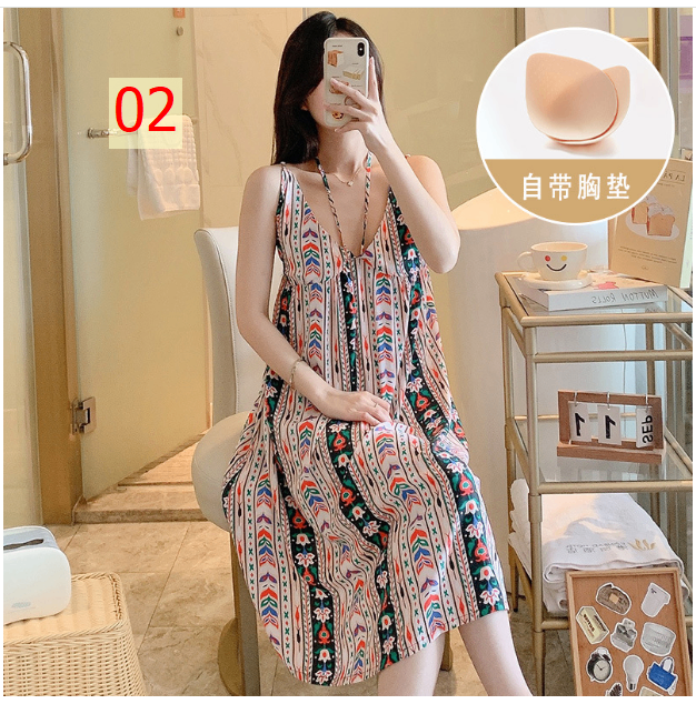 24HA27.07 - VÁY LANH MỀM MÁT MÙA HÈ CÓ KÈM ĐỆM NGỰC