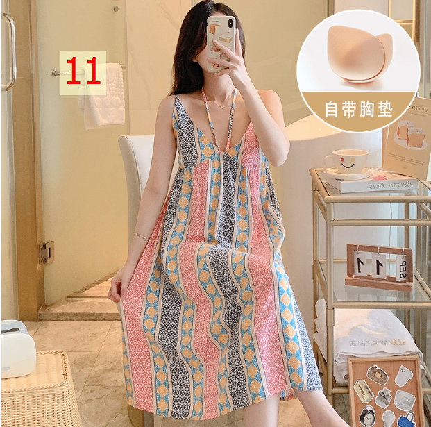 24HA27.07 - VÁY LANH MỀM MÁT MÙA HÈ CÓ KÈM ĐỆM NGỰC