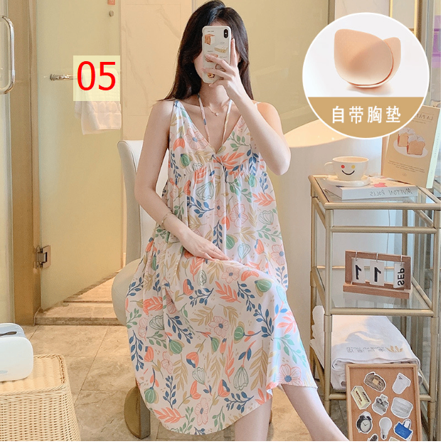 24HA27.07 - VÁY LANH MỀM MÁT MÙA HÈ CÓ KÈM ĐỆM NGỰC
