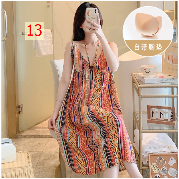24HA27.07 - VÁY LANH MỀM MÁT MÙA HÈ CÓ KÈM ĐỆM NGỰC