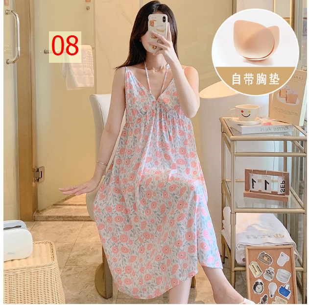 24HA27.07 - VÁY LANH MỀM MÁT MÙA HÈ CÓ KÈM ĐỆM NGỰC