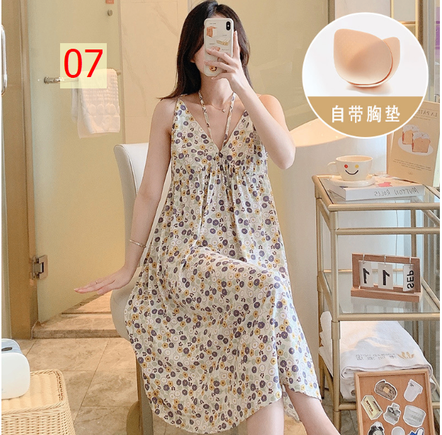 24HA27.07 - VÁY LANH MỀM MÁT MÙA HÈ CÓ KÈM ĐỆM NGỰC