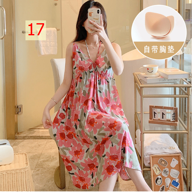 24HA27.07 - VÁY LANH MỀM MÁT MÙA HÈ CÓ KÈM ĐỆM NGỰC