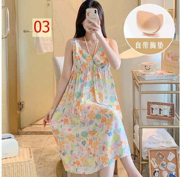 24HA27.07 - VÁY LANH MỀM MÁT MÙA HÈ CÓ KÈM ĐỆM NGỰC