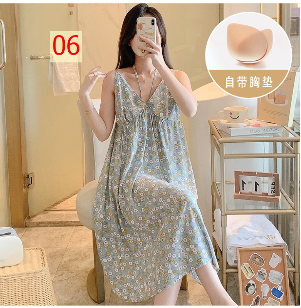 24HA27.07 - VÁY LANH MỀM MÁT MÙA HÈ CÓ KÈM ĐỆM NGỰC
