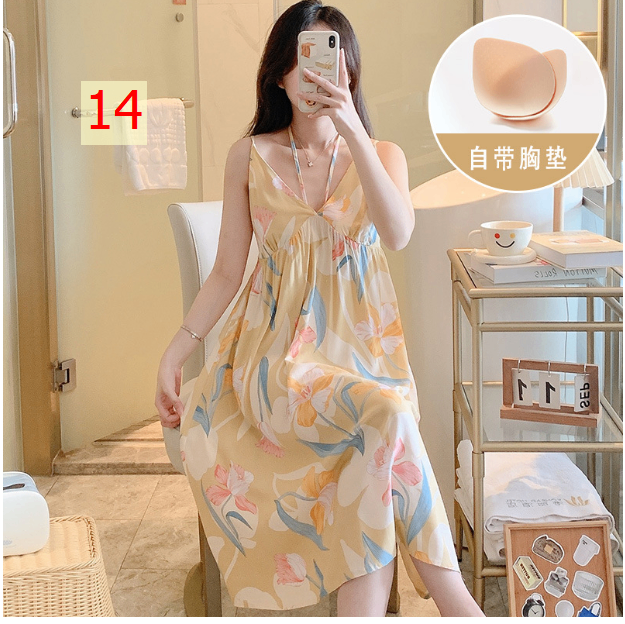 24HA27.07 - VÁY LANH MỀM MÁT MÙA HÈ CÓ KÈM ĐỆM NGỰC
