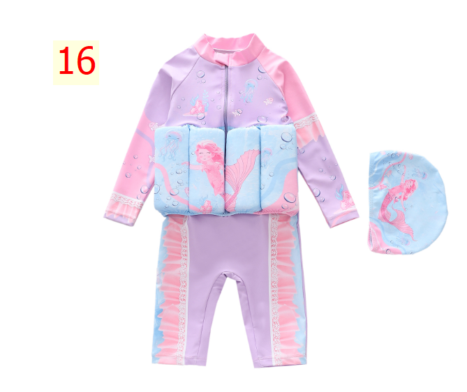 24HA37.12 - SET BƠI BÉ GÁI KÈM MŨ + PHAO NGỰC