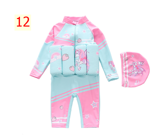 24HA37.12 - SET BƠI BÉ GÁI KÈM MŨ + PHAO NGỰC