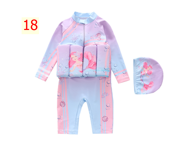 24HA37.12 - SET BƠI BÉ GÁI KÈM MŨ + PHAO NGỰC