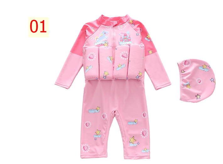24HA37.12 - SET BƠI BÉ GÁI KÈM MŨ + PHAO NGỰC