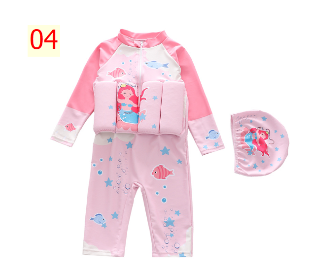 24HA37.12 - SET BƠI BÉ GÁI KÈM MŨ + PHAO NGỰC