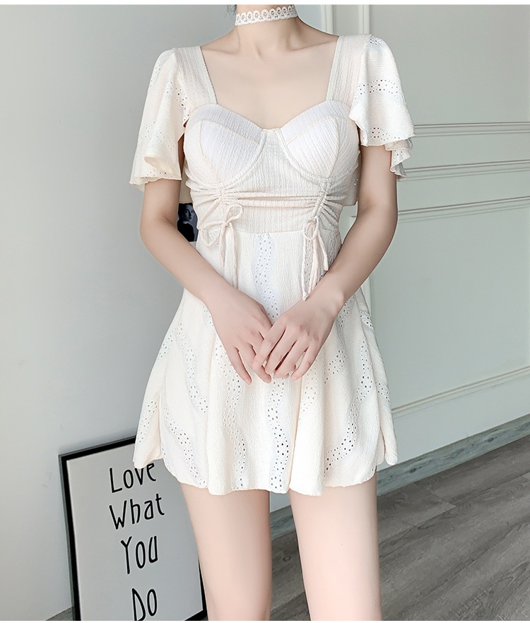 24HA57.28 - VÁY BƠI TAY BÈO KÈM ĐỆM NGỰC