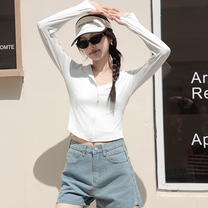 24HA57.27 - ÁO CHỐNG NẮNG LỤA BĂNG SLIM FIT