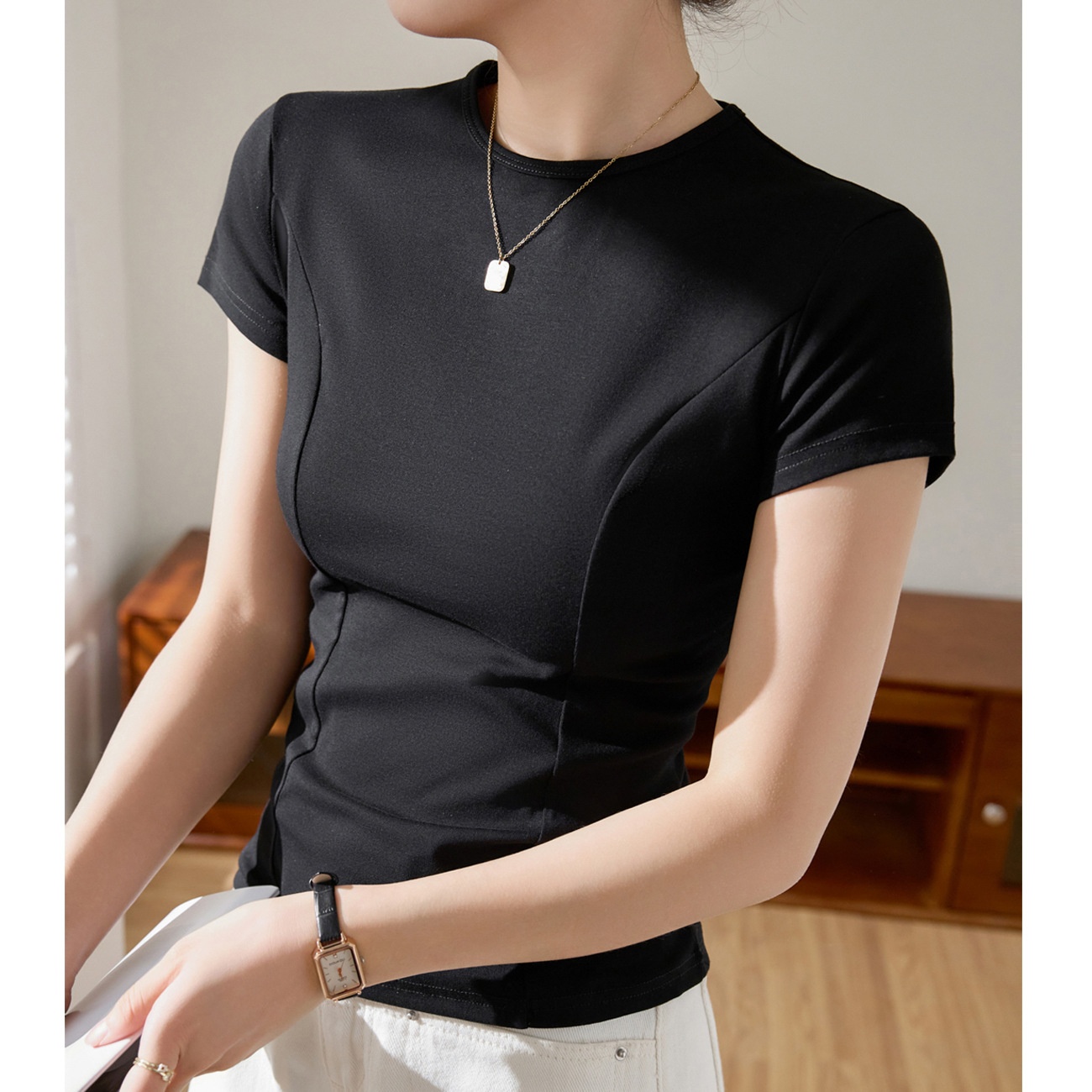 24HA2310.13 - ÁO THUN NỮ CỘC TAY LIMAO