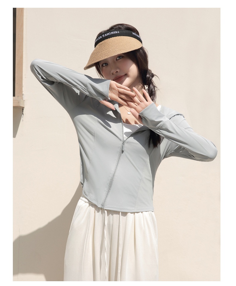 24HA57.27 - ÁO CHỐNG NẮNG LỤA BĂNG SLIM FIT